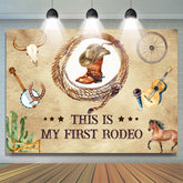 Es ist mein erster Ich komme zurück Coole Cowboy Geburtstagskulisse