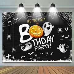 Es ist Zeit Für A Buh Heute Party Halloween Thema Hintergrund