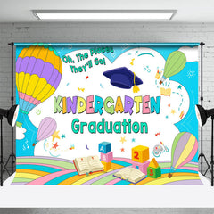 Kindergarten Heiß Luft Ballon Kind Abschluss Hintergrund