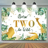 Blätter Und Gold Tiere 2 Glücklich Geburtstag Hintergrund