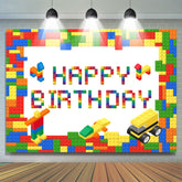 Lego Spielzeugsteine Hintergrunddekoration für Geburtstagsparty