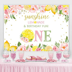 Zitrone Rosa Gesetzlich Sommer Früchte Geburtstag Party Hintergrund