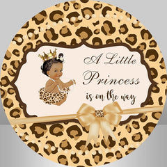 Leopard Drucken Stil Baby Dusche Hintergrund Bausatz Für Mädchen