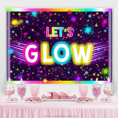 Lasst uns Clow Bunt Graffiti Hintergrund Für Geburtstag Party