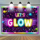 Lasst uns Clow Bunt Graffiti Hintergrund Für Geburtstag Party