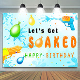 Lasst uns Erhalten Durchnässt Sommer Thema Glücklich Geburtstag Hintergrund