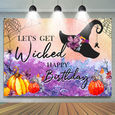 Lasst uns Erhalten Böse Halloween Thema Glücklich Geburtstag Hintergrund
