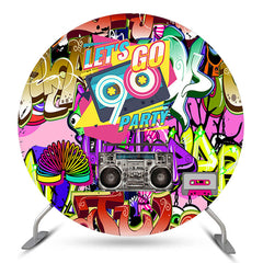 Lasst uns Gehen Party Hip Hop Graffiti Runden Hintergrund Bausatz