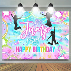 Lasst uns Springen Party Niedliche Glücklich Geburtstag Hintergrundhülle