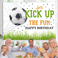 Lasst uns Trete Hoch Der Spaß Glücklich Geburtstag Hintergrund Für Party
