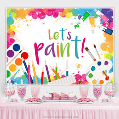 Lasst uns Malen Bunt Künstler Graffiti Geburtstag Hintergrund