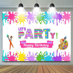 Lasst uns Party Kunst Party Thema Geburtstag Hintergrund