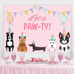 Lasst uns Pawty Welpe Hund Themenorientiert Glücklich Geburtstag Hintergrund