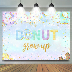Licht Blau Donuts Wachsen Hoch Themenorientiert Geburtstag Hintergrund