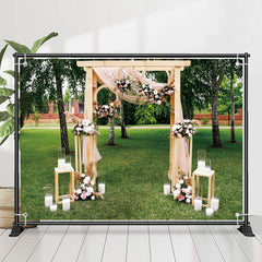 Licht Farbe Gaze Vorhang Wiese Hochzeit Hintergrund