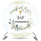 Licht Grün Runden Funkeln Erste Heilig Baby Dusche Hintergrund