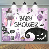 Licht Lila Halloween Thema Hintergrund Für Babydusche