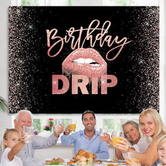 Lippentropfen klassischer Glücklich Geburtstag Hintergrund für Mädchen