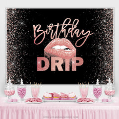 Lippentropfen klassischer Glücklich Geburtstag Hintergrund für Mädchen