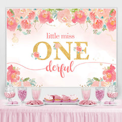 Wurf Vermissen One-derful Blumen Hintergrund für Geburtstag