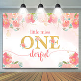 Wurf Vermissen One-derful Blumen Hintergrund für Geburtstag