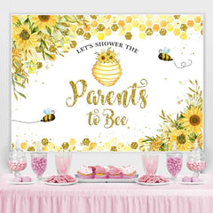 Wenig Bienen Und Sonnenblumen, Gelb babydusche Hintergrund