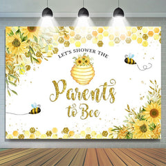 Wenig Bienen Und Sonnenblumen, Gelb babydusche Hintergrund