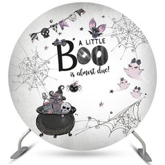 Wenig Buh Ist Fast Fällig Runden Babydusche Hintergrund