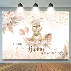 Wenig Hase Ist An Ihr Weg Babydusche Hintergrund