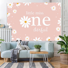 Wenig Vermissen Einfach Gänseblümchen Glücklich 1 Geburtstag Hintergrund