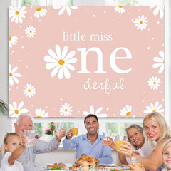 Wenig Vermissen Einfach Gänseblümchen Glücklich 1 Geburtstag Hintergrund