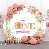 Wenig Kürbis Glücklich 1 Geburtstag Kreis Hintergrund