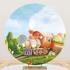 Schön Zug Kreuzen Wald Runden Ostern Tag Hintergrund