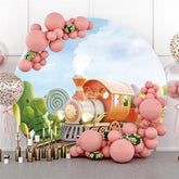 Schön Zug Kreuzen Wald Runden Ostern Tag Hintergrund