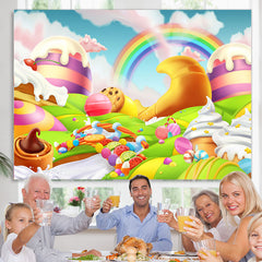 Magie Süßigkeitenland Welt Glücklich Geburtstag Hintergrund