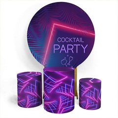 Magie Lila Cocktail Party Runden Geburtstag Hintergrund Bausatz