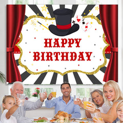 Magisch Karten Vorhang Themenorientiert Glücklich Geburtstag Hintergrund