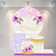 Marmor Textur Blume Runden Glücklich Geburtstag Hintergrund