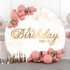Marmor Textur Runden Glücklich Geburtstag Hintergrund Für Party