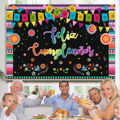 Mexikanische Fiesta Blumen Alles Gute zum Geburtstag Hintergrund