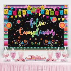 Mexikanische Fiesta Blumen Alles Gute zum Geburtstag Hintergrund