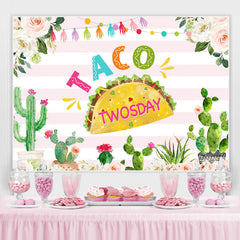 Mexikaner Taco Zwei Tage Geburtstag Party Thema Hintergrund