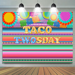 Mexikaner Taco Zwei Tage Fiesta Thema Geburtstag Hintergrund