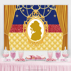 Spiegel Prinzessin Thema Glücklich Geburtstag Hintergrund Für Mädchen