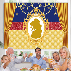Spiegel Prinzessin Thema Glücklich Geburtstag Hintergrund Für Mädchen