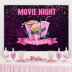 Film Nacht Lila Himmel mit Sterne Geburtstag Hintergrund
