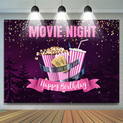 Film Nacht Lila Himmel mit Sterne Geburtstag Hintergrund