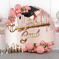 Doktorhut Rosa Funkeln Runden Glückwunsch Grad Hintergrund