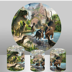 Berg Seen Dinosaurier Runden Geburtstag Deko Hintergrund Bausatz