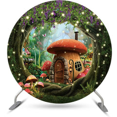 Pilz Haus Blumen Wald Runden Geburtstag Hintergrund